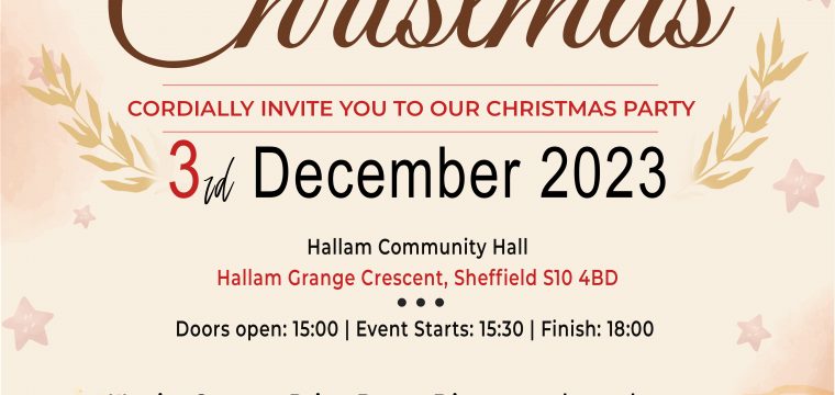 Dialogue Society Christmas Dinner Sunday 3rd December