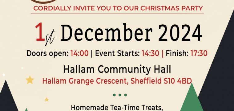 Dialogue Society Christmas Party, Sunday December 1st, 2:00pm, Hallam Community Hall, Hallam Grange Crescent, S10 4BD